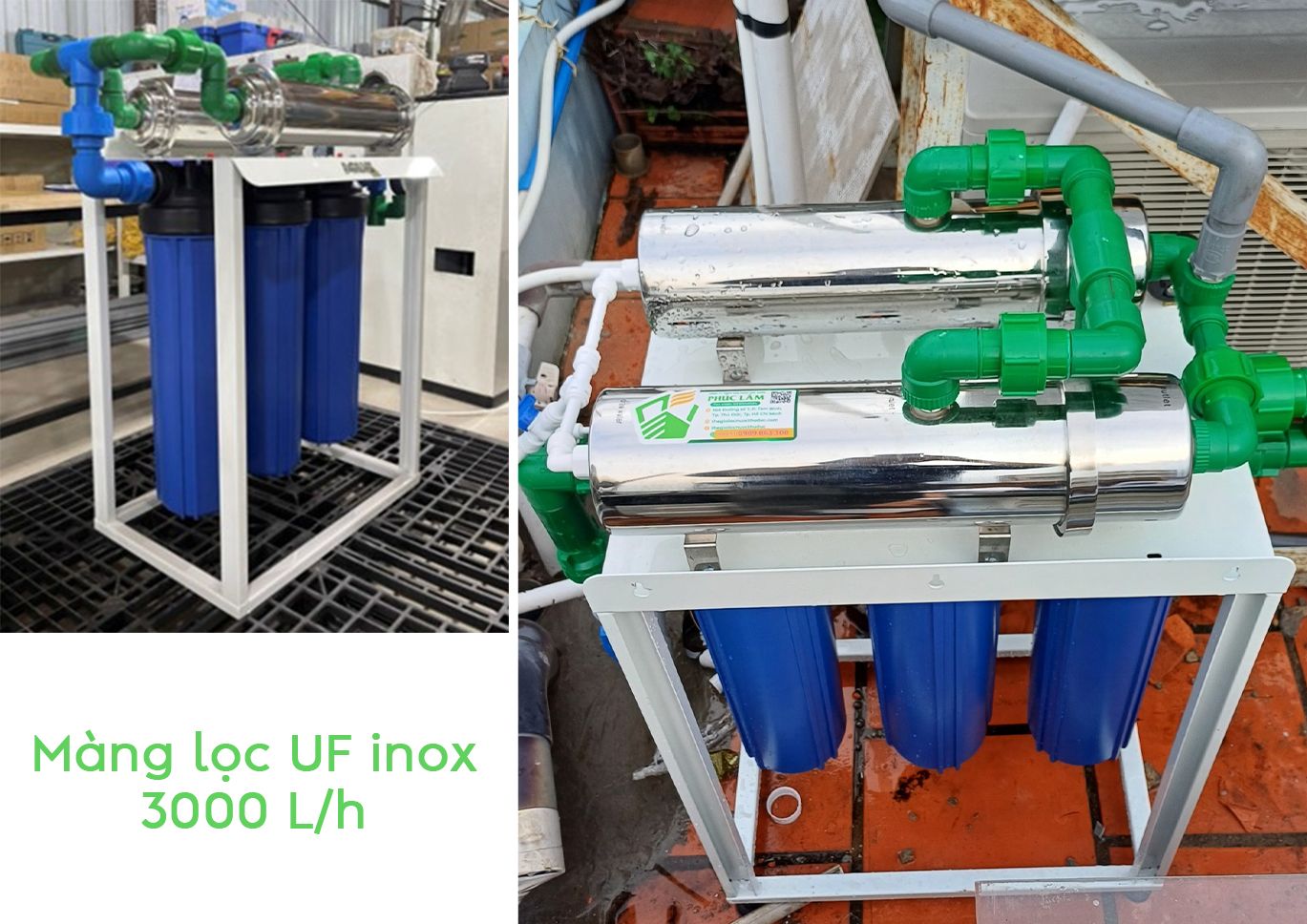 Màng lọc UF inox 3000 L/h