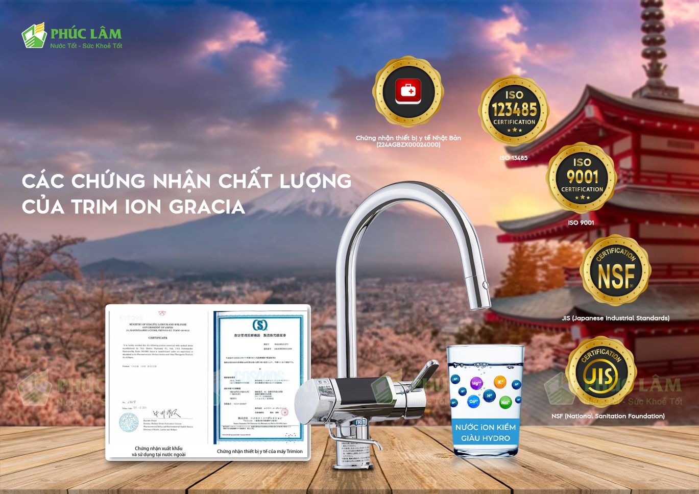 các chứng nhận của trim ion gracia