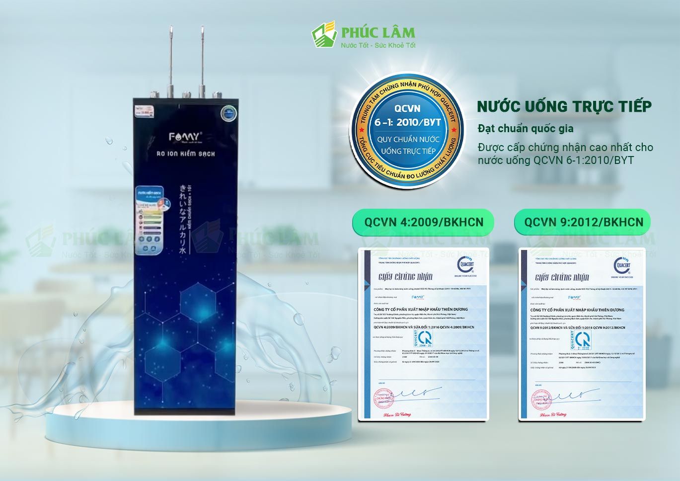 chứng nhận máy famy eco 2.0 v2 plus