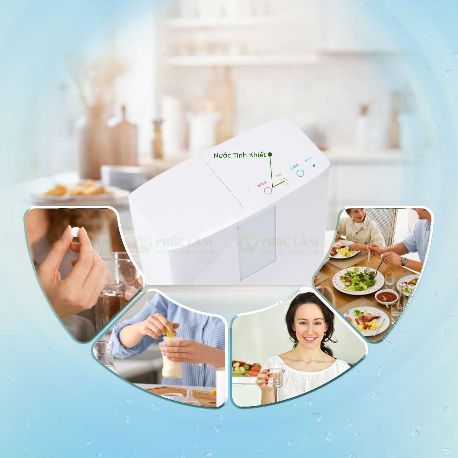 Hướng dẫn lấy nước tinh khiết trung tính pH 7.0 bằng máy Trim Ion Hyper