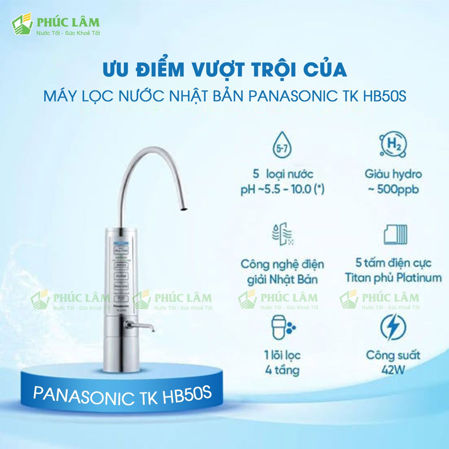 Ưu điểm nổi bật của máy lọc nước ion kiềm Panasonic TK HB50S