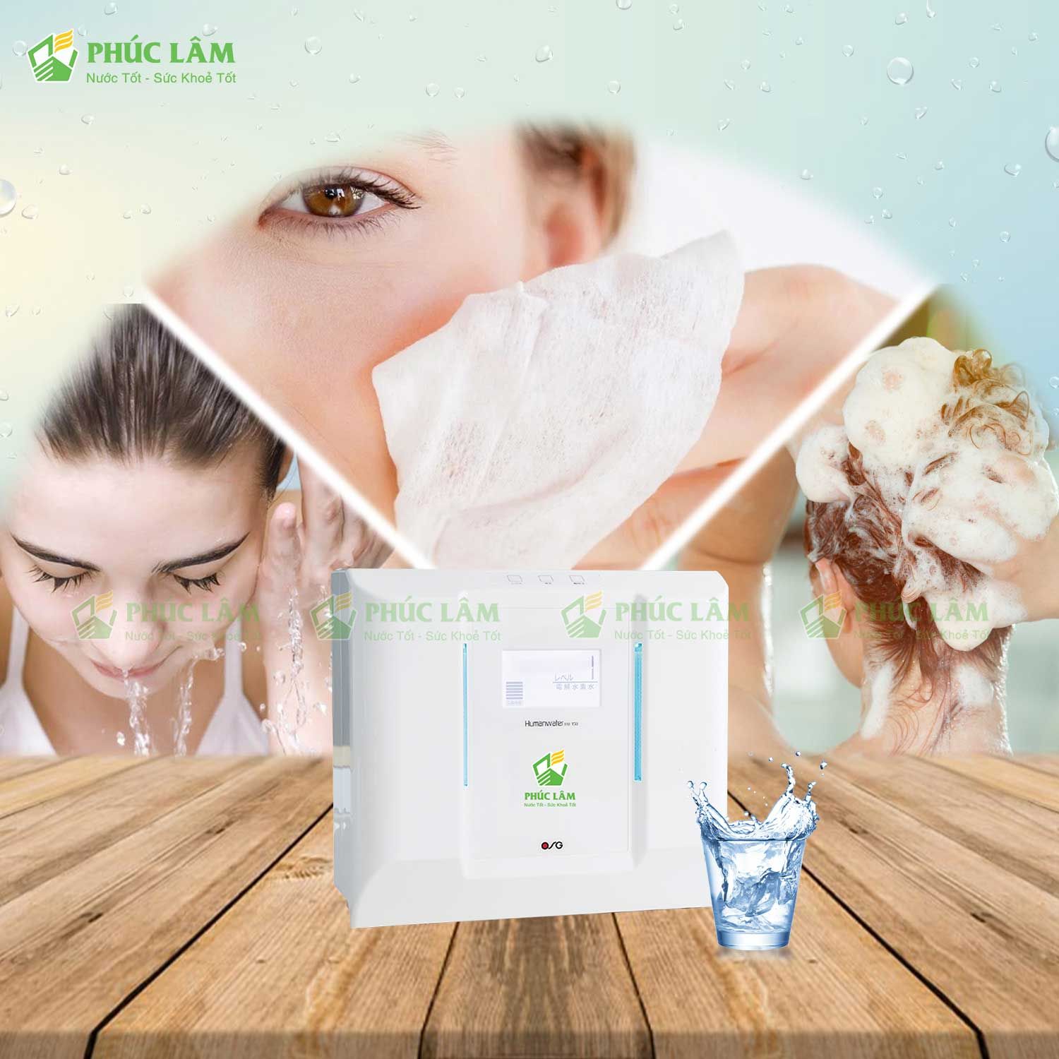 Nước ion axit nhẹ từ Máy lọc nước ion kiềm Human Water HU-150