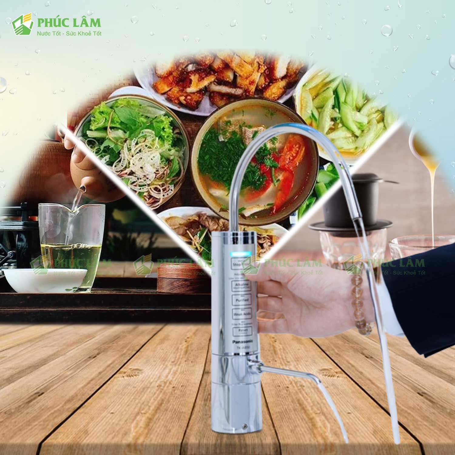 Nước ion kiềm pH 8.5 - 9.5 từ máy lọc nước Panasonic TK HB50S