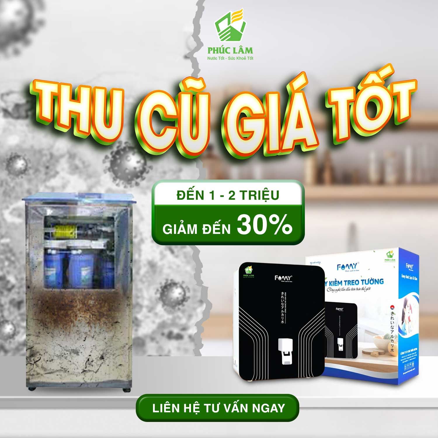 tạm biệt máy lọc nước cũ đón ngay máy lọc nước có ion kiềm tươi chỉ có tại Phúc Lâm
